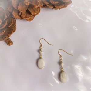 Semi Precious Stone Dangle Earrings